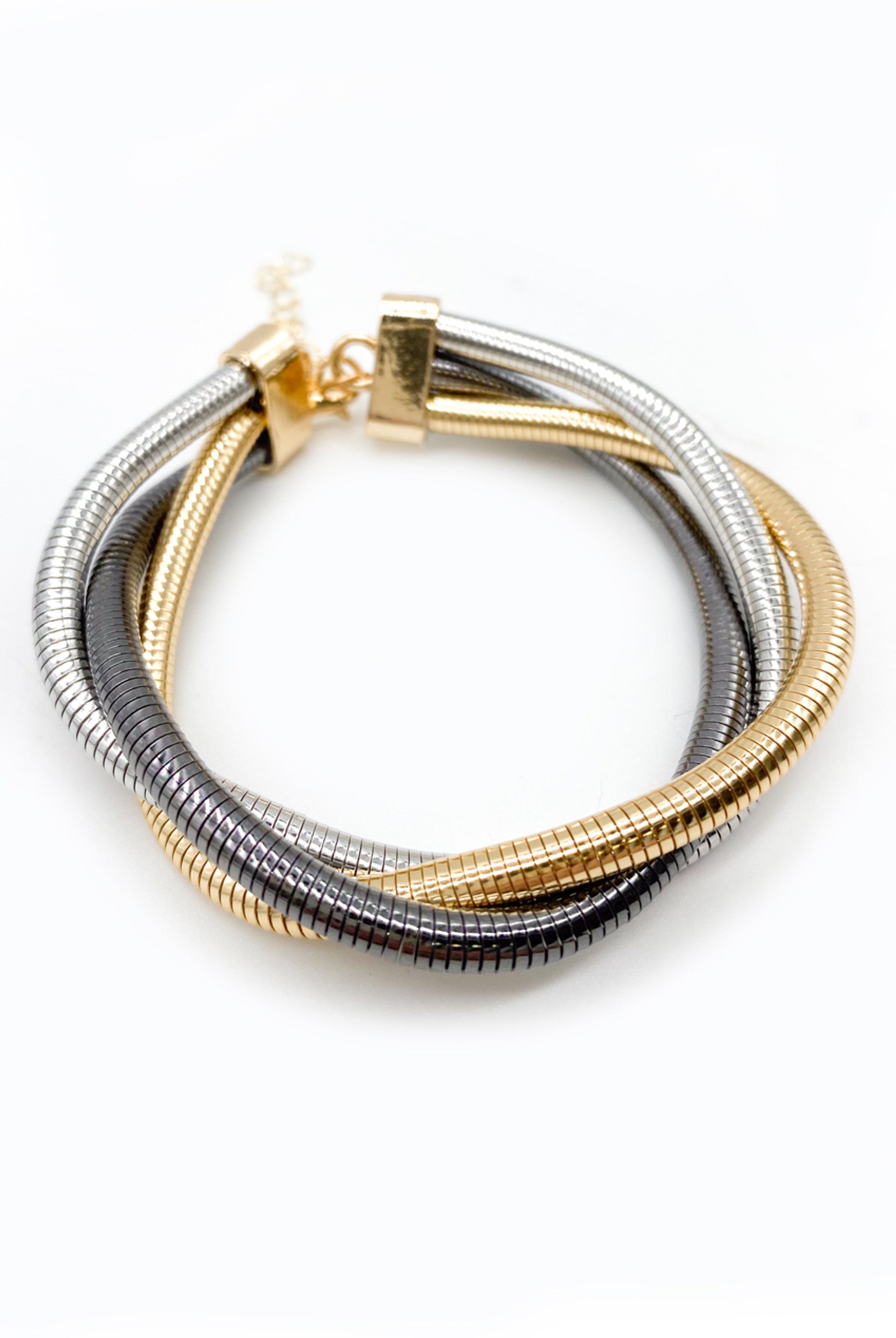 Twisted Multi Layered Metal Bracelet