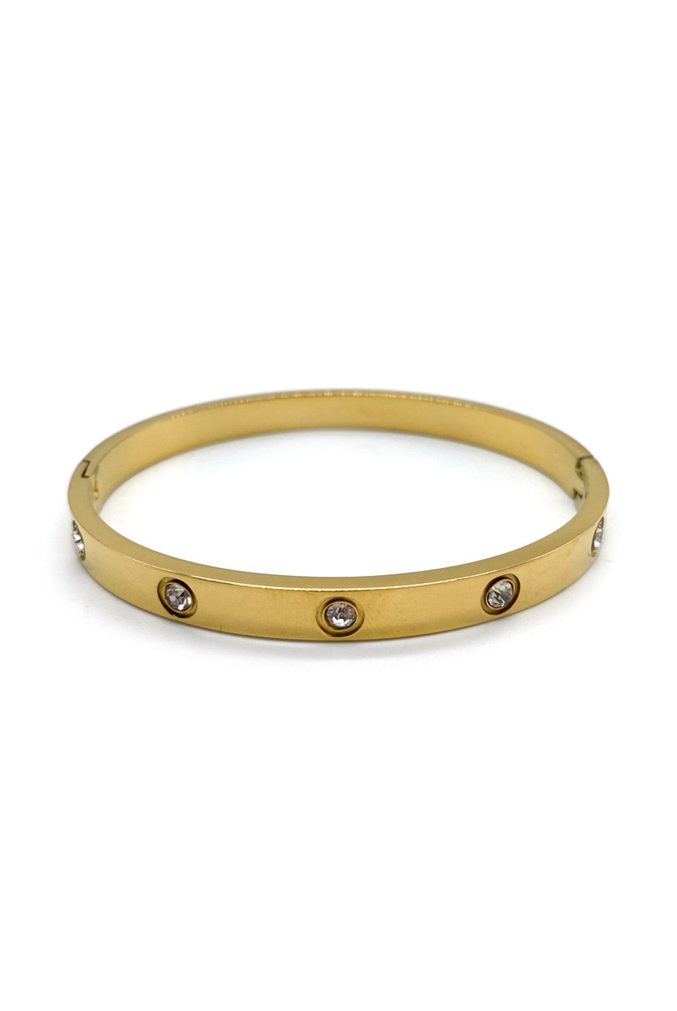 Gold Diamante Love Bangle