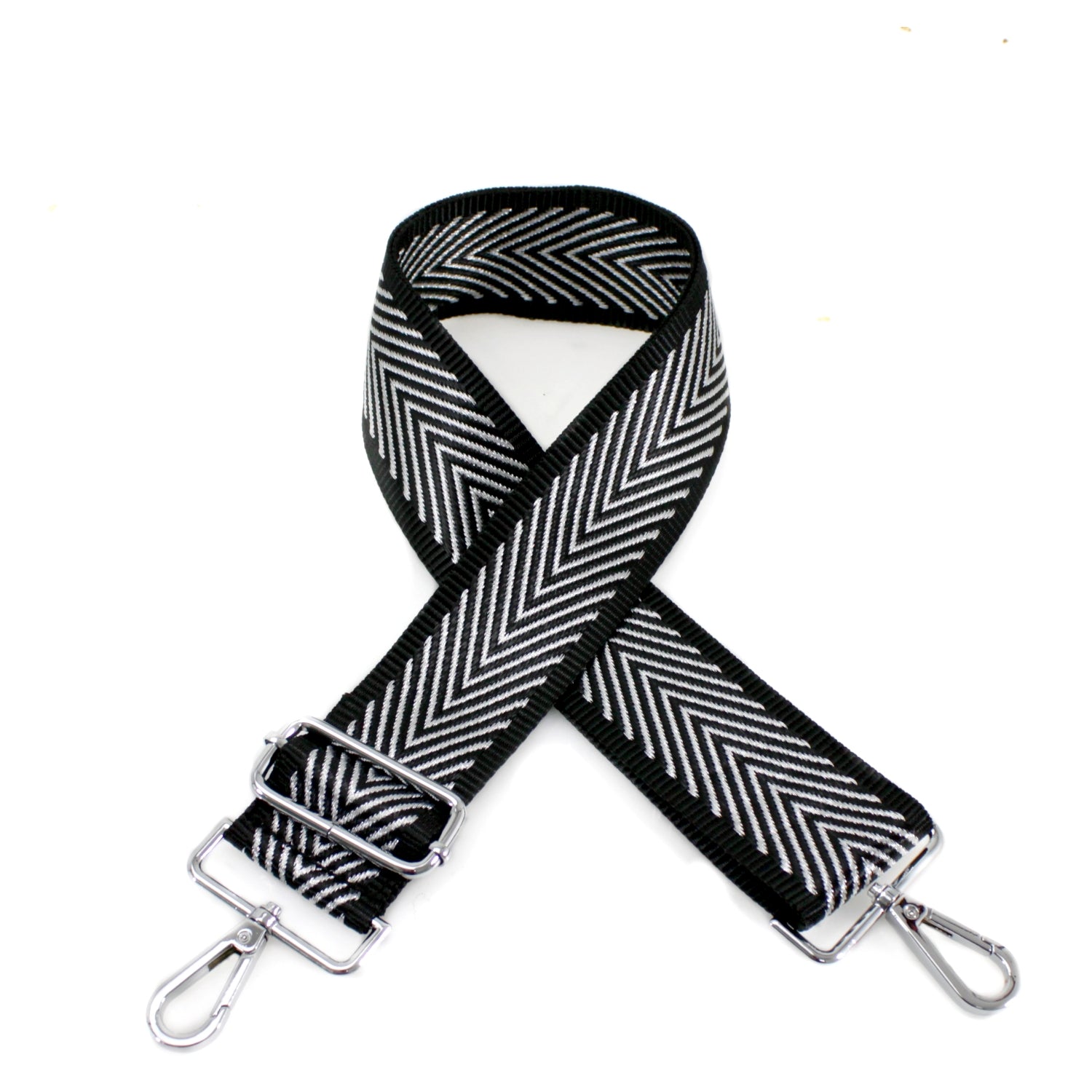 Canvas Strap- Silver lines