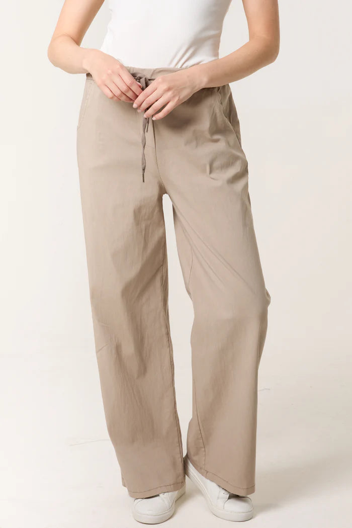 Mocha Wide Leg Magic Trousers