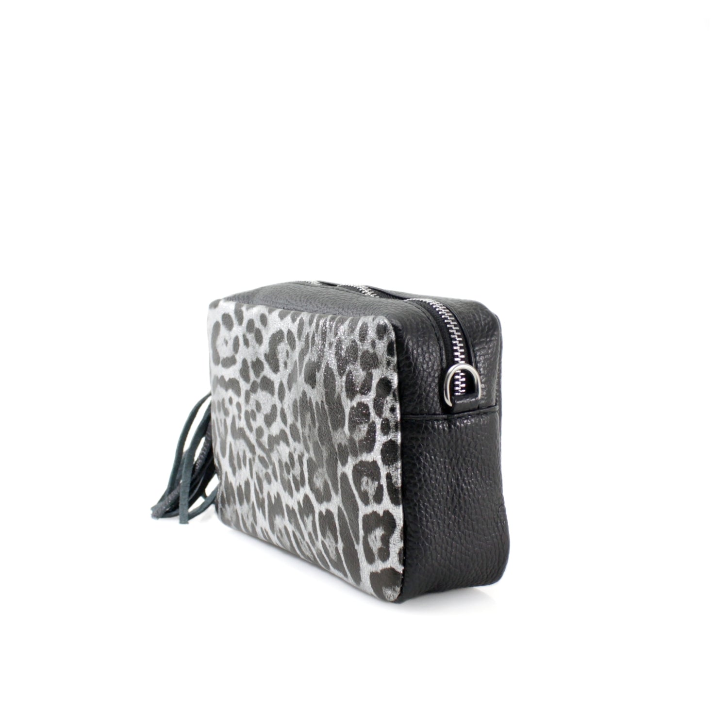Leather Black Leopard Print Crossbody Bag Choose From 6 Colours