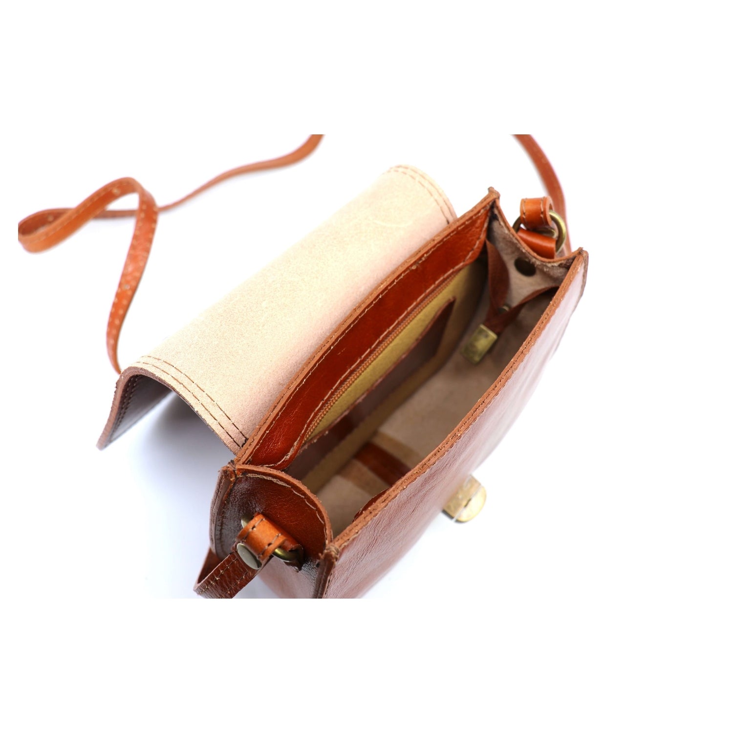 Vintage Italian Leather Stamped Crossbody Saddle Bag Choose From 5 Colours
