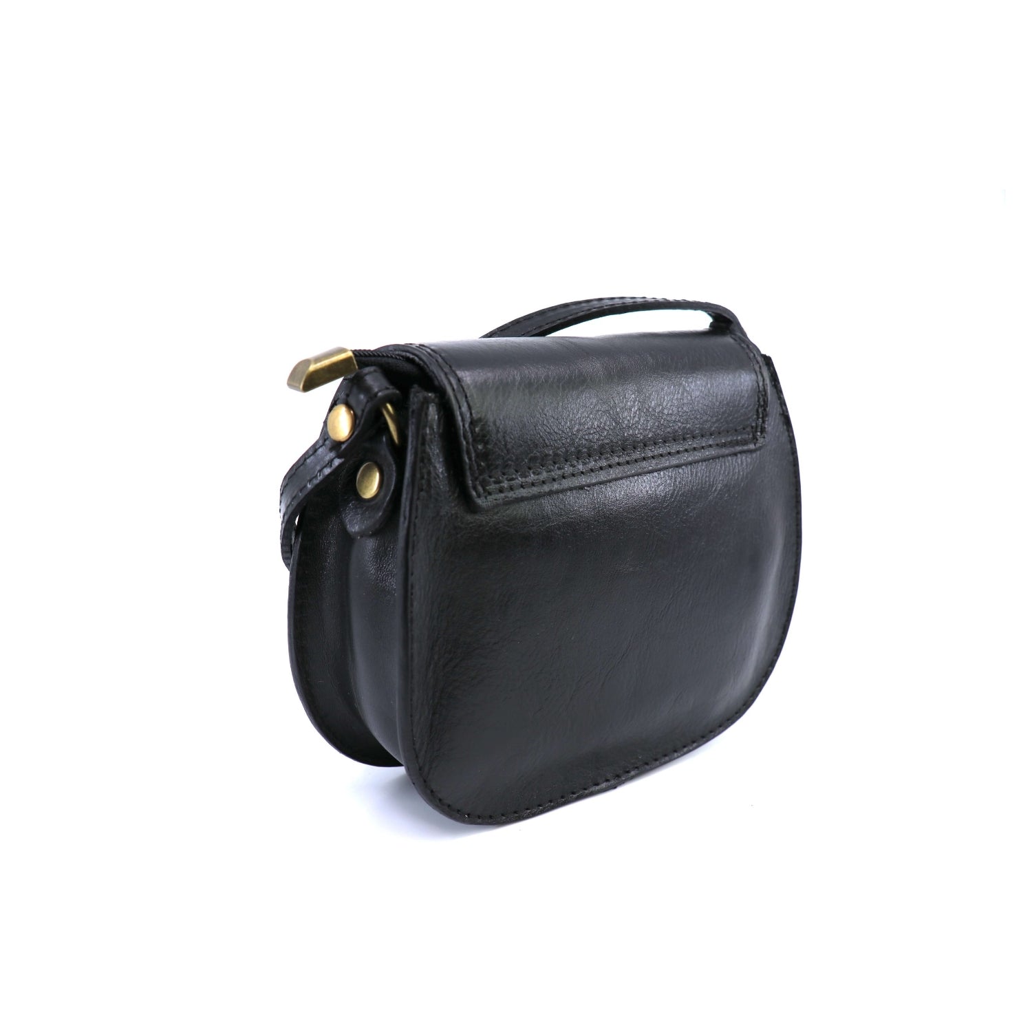 Vintage Italian Leather Stamped Crossbody Saddle Bag Choose From 5 Colours