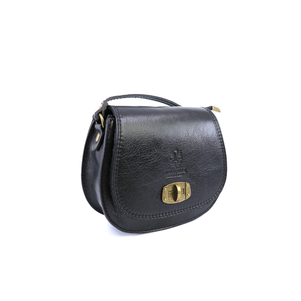 Vintage Italian Leather Stamped Crossbody Saddle Bag Choose From 5 Colours