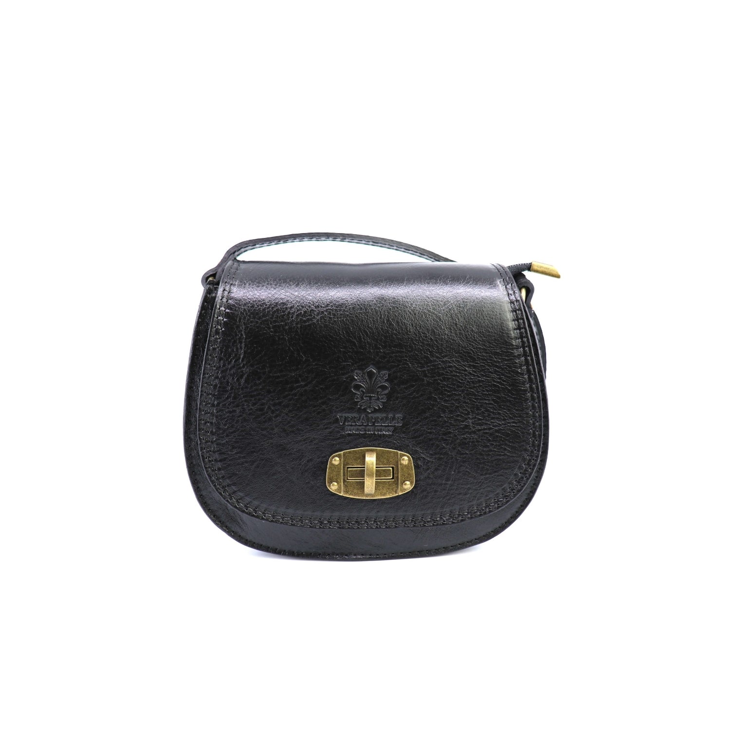 Vintage Italian Leather Stamped Crossbody Saddle Bag Choose From 5 Colours