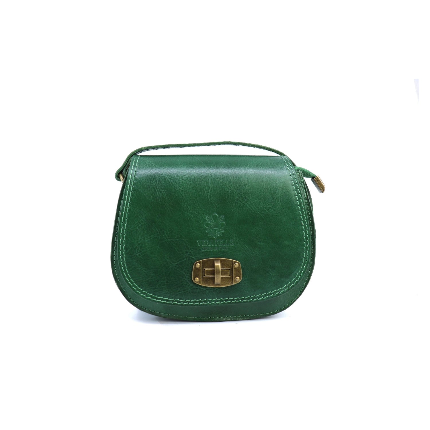 Vintage Italian Leather Stamped Crossbody Saddle Bag Choose From 5 Colours