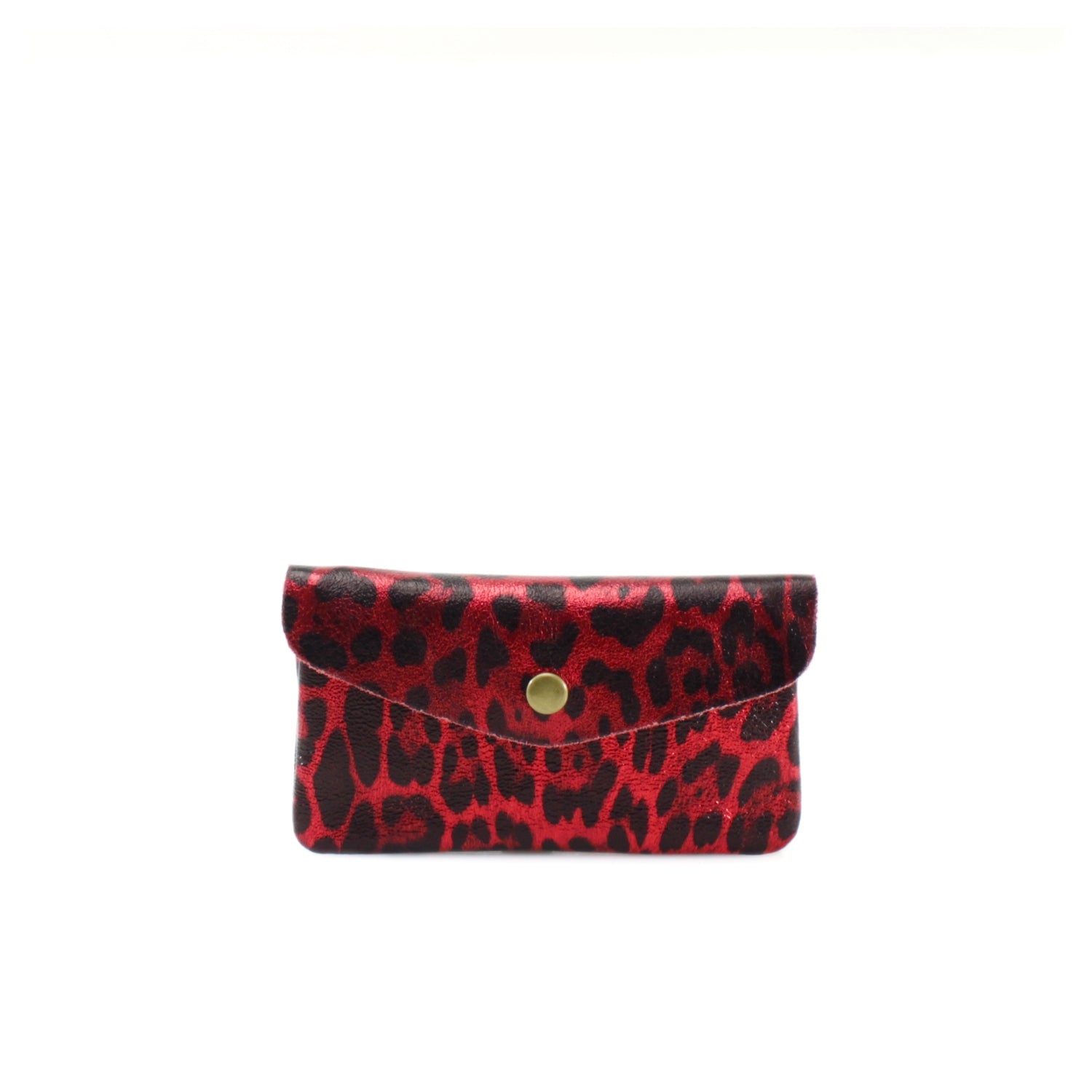 Large Leather Leopard Print Purse Choose From 15 Colours