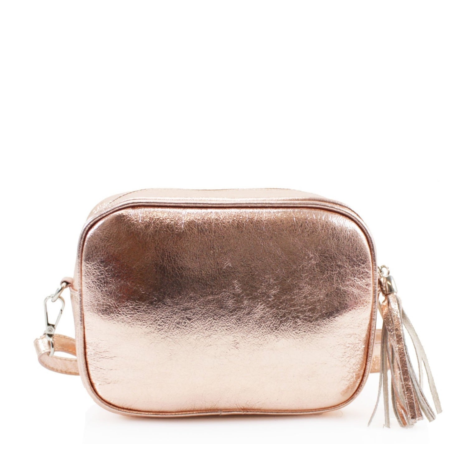 Italian Leather Crossbody Camera Bag Silver Hardware Choose From 37 Colours